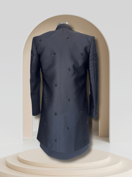 Midnight Majesty – Black 3-Piece Indo-Western Set