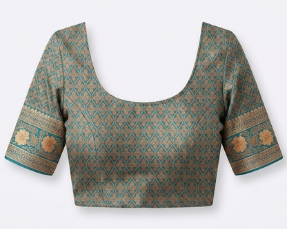 Traditional blouse with intricate patterns on a white background