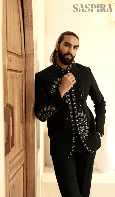 Regal Bloom Jodhpuri – 2-Piece Floral Cutdana Embroidered Suit Elegance in Dark Green