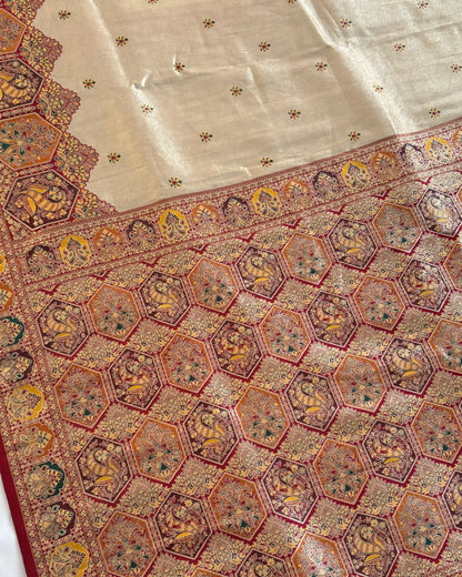 Decorative fabric with intricate patterns and colors