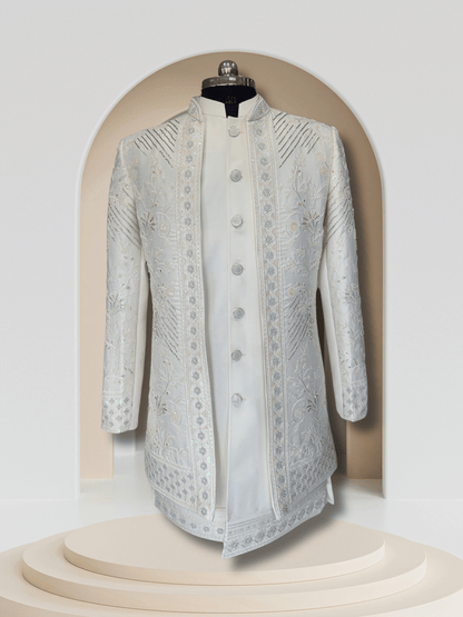 Ivory Mist – White Indo-Western 3-Piece Set
